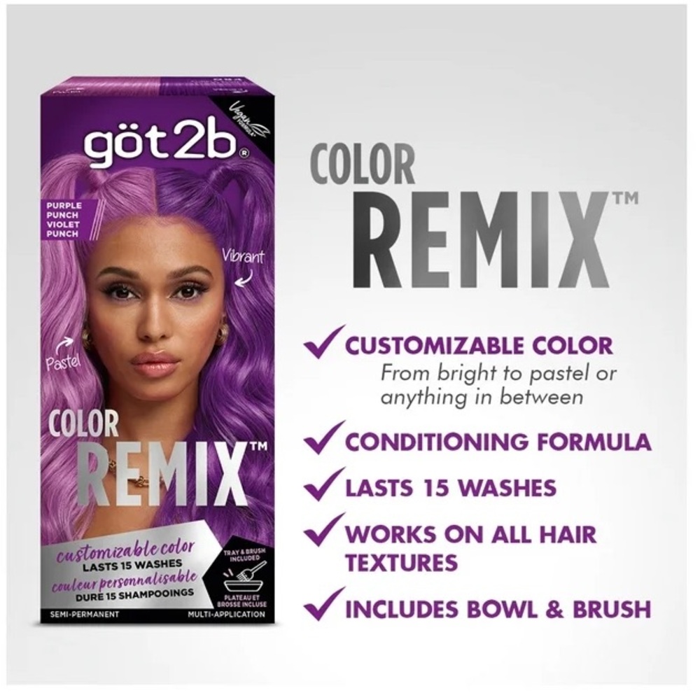 Got2b - 3pack - Color Remix Purple Hair Dye - Picture 6 of 6
